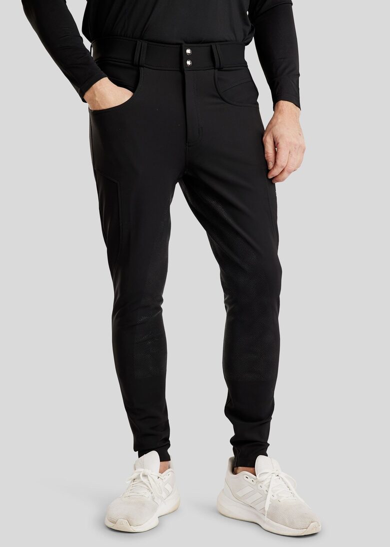 MoPeter Mens Softshell Breeches w. Waterproff Pocket Zippers F/G - black