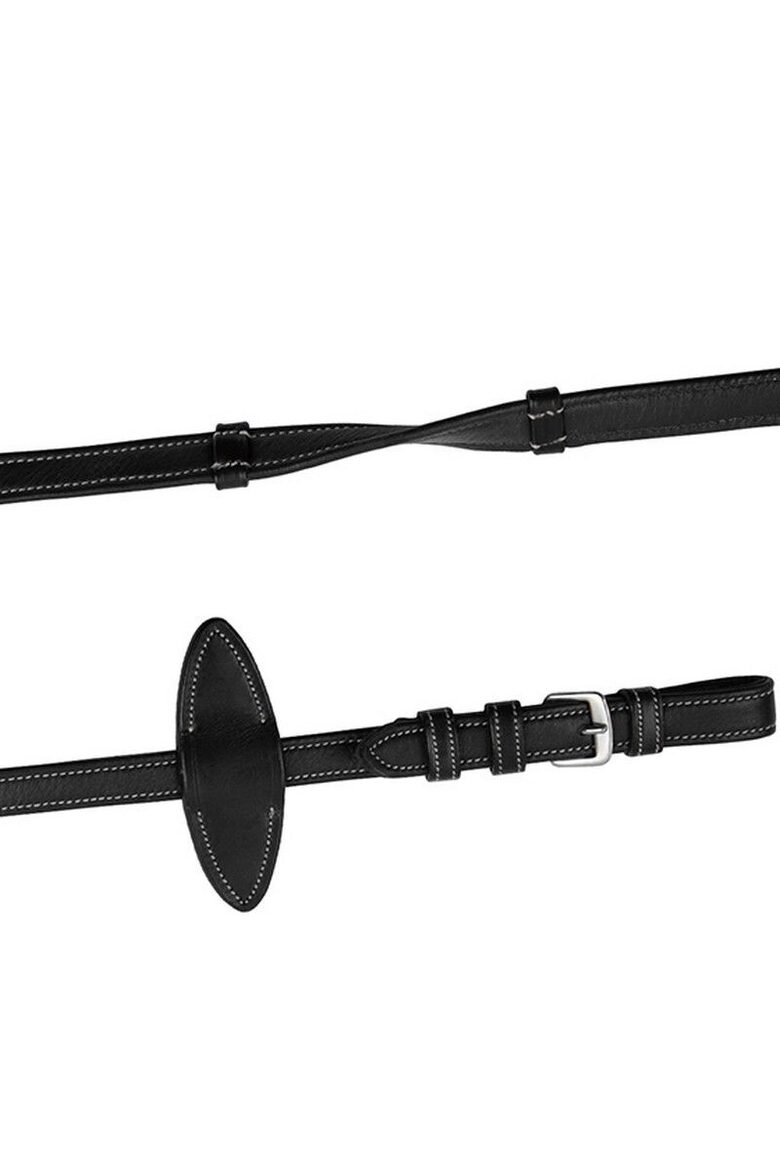 Leather reins ECO - black