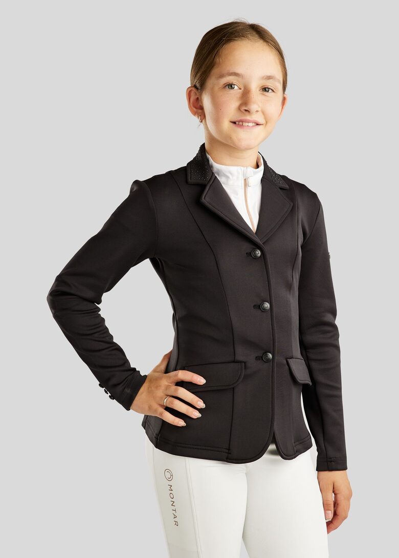 Võistluspintsak Junior lipsu detailiga - must