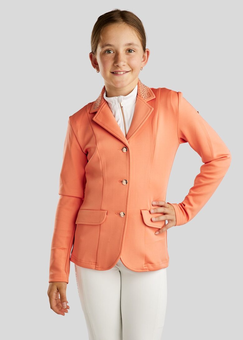 Võistluspintsak Junior lipsu detailiga - korallroosa