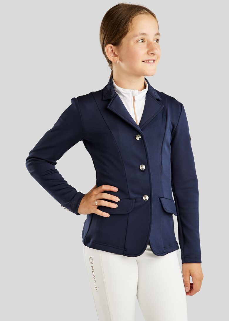 Võistluspintsak Junior lipsu detailiga - tumesinine