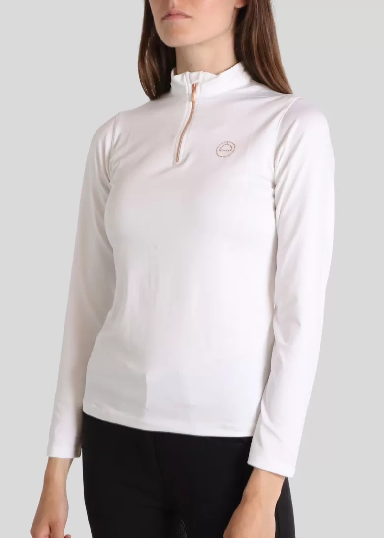 Everly Mon-Tech longsleeve Polo - white