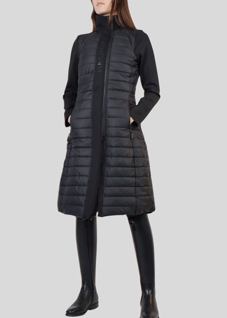 Long Emma hybrid jacket - black