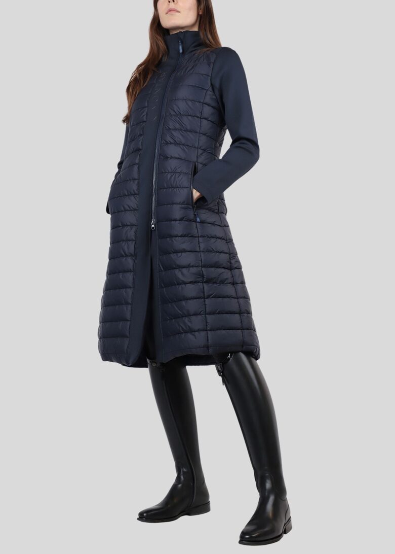 Long Emma hybrid jacket - navy