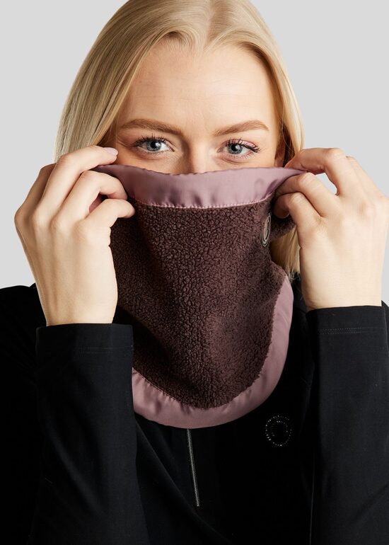 MoEva Teddy kaelus - vanaroosa/pruun