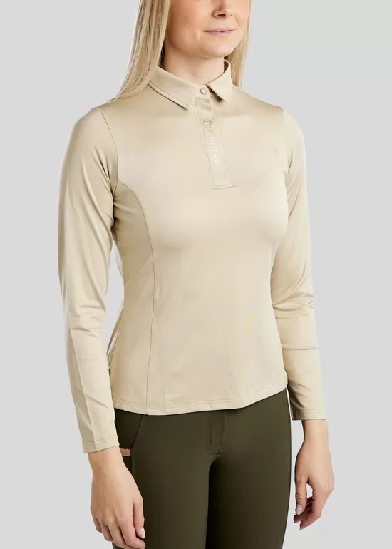 MoSusan long sleeve polo - warm light grey