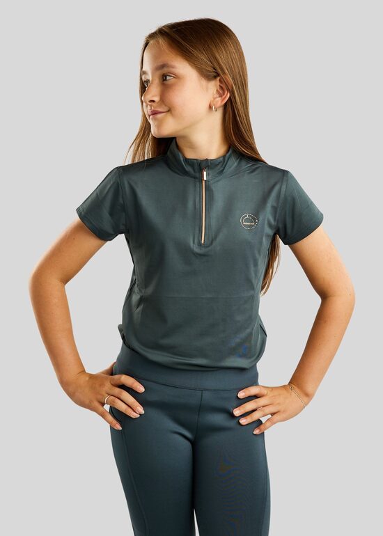 Everly polo lühikeste varrukatega juunior - sinakashall